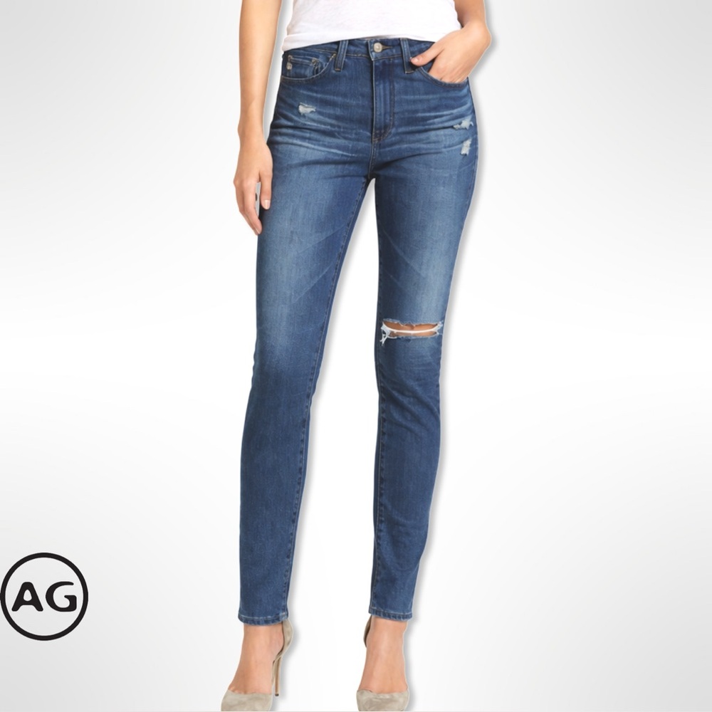 AG Adriano Goldschmied The Sophia High Rise Skinny Jeans Medium Wash Size 27R - Picture 11 of 11
